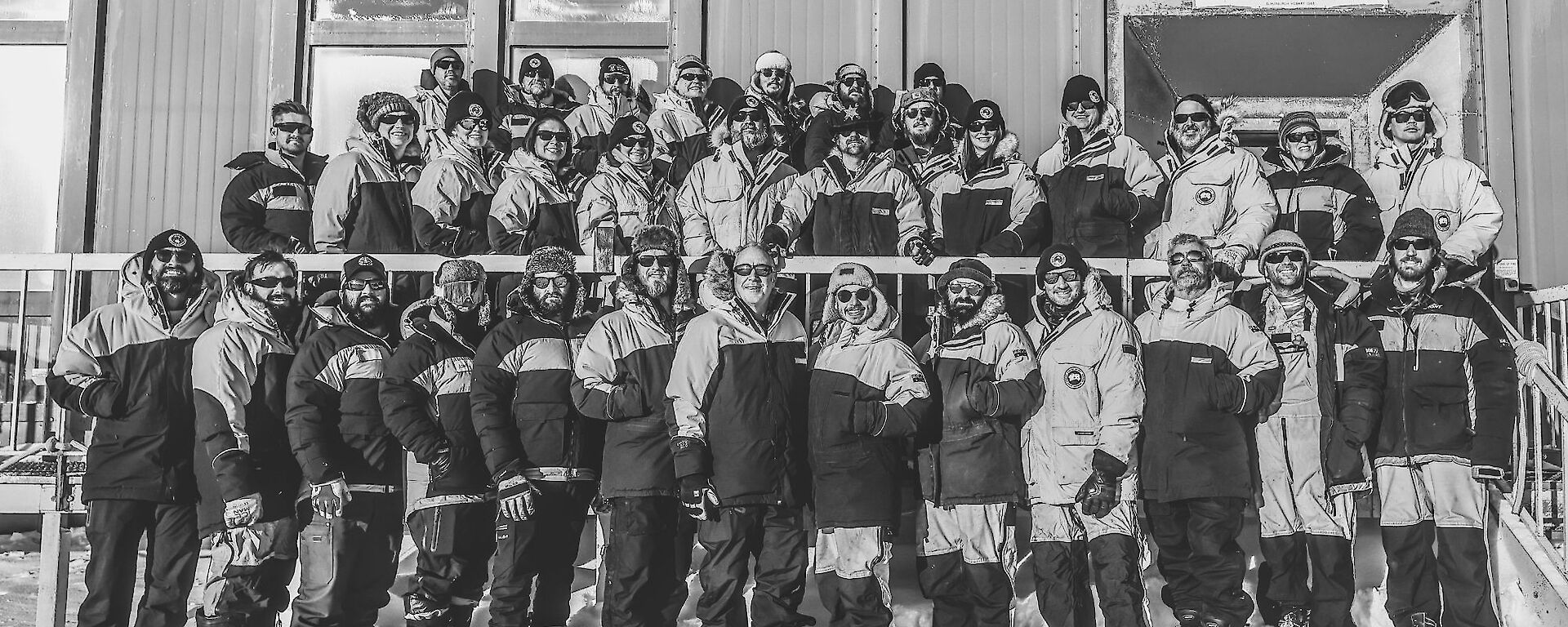 A photograph of the 78th ANARE expeditioners