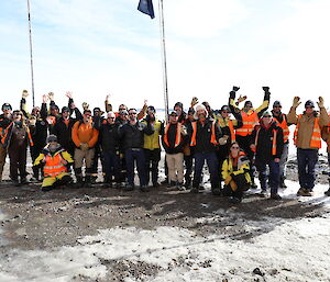 A group of smiling people